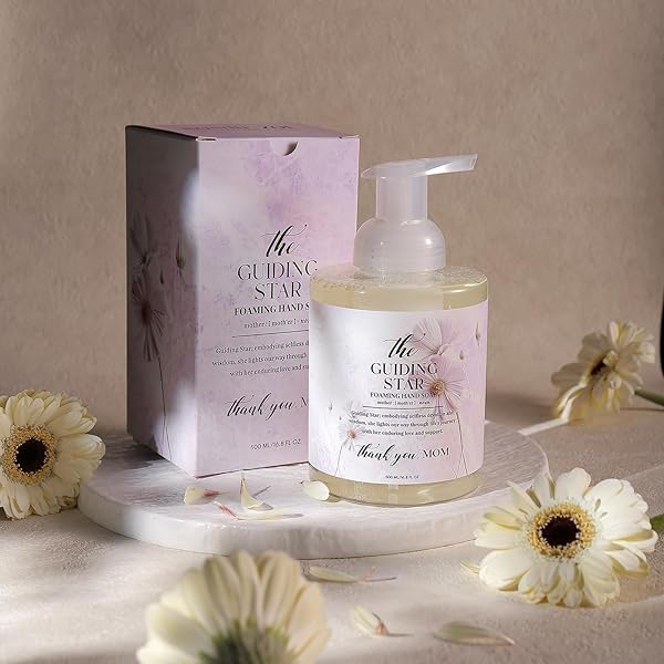 ROMIIE ZOI FOAMING HAND SOAP FOR MOTHER’S DAY GIFT BASKET – THE GUIDING STAR – INFUSED WITH HONEY ALMOND AROMA – 500 ML / 16.8 FL OZ