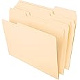 Pendaflex File Folders, Letter Size, 8-1/2" x 11", Classic Manila, 1/3-Cut Tabs in Left, Right, Center Positions, 100 Per Box