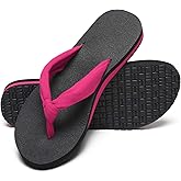 MAIITRIP Womens Comfortable Cloth Strap Flip Flops with Arch Support