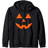 Jack-O-Lantern Sweater - Halloween Pumpkin Zip Hoodie