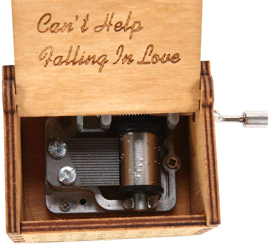 Womdee Music Box Cant Help Falling In Love Theme 18 Note Mechanism