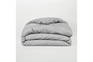 Sijo Premium Stone Washed 100% Organic French Linen Duvet Cover, GOTS Certified Organic, Small Batch Sourced from Normandy, Breathable and Durable (Dove, Full/Queen)