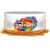 MARBLERS Orange Mica Powder [Daffodil Pearl] 1oz (28g) | Cosmetic Grade | Epoxy Resin Pigment | Dye | Non-Toxic, Vegan, Cruelty-Free | Lip Gloss, Nails, Body Butter | Bath Bomb, Candle & Soap Making
