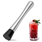 Muddler for Cocktails - Stainless Steel Bar Muddler Tool Bartender Accessories Lemon Smasher Drink Muddler Fruit Smasher for 