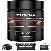 TOMBARINGR Leather Recoloring Balm – Repair Kit for Furniture Dye for Furniture Car Seats Shoes Repair Leather Dye for Scratched and Faded Couch Color Restorer - Black
