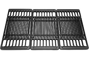 Tmozyar Cast Iron Cooking Grill Grates Replacement Adjustable Universal Extends from 14" to 20" Long, 8" Wide Each Adjust Expandable Cooking Grill Grids (3pack)
