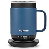 Happiness Smart Heated Coffee Mug,16oz Rechargeable