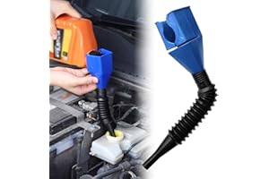 Oil Funnel for Car Oil Change,Portable Fuel Collapsible Gas Funnel with Hose for Motorcycle Gasoline Refill No-Spill Design,B