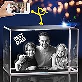 3D Crystal Photo, Personalized Valentine’s Day Gift, Customized Gifts for Wife, Women, Him, Her, Dad and Mom. Custom Picture Gifts for Valentine’s Day, Mother's Day, Father’s Day, Birthday, Wedding & Anniversary.(Small Landscape)