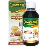 BroncoMiel Honey Propolis &amp; Elderflower Syrup for Adults, 8 fl oz - Daily Immune Support Formula with Sambucus Elderberry, Licorice, Mullein, Ginger, Menthol &amp; Eucalyptus