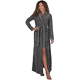 Be Relax Bathrobe for Women - Full Length Terry Cotton Robe with Shawl Collar and Hood, Warm and Cozy Robe with Belt & Pocket