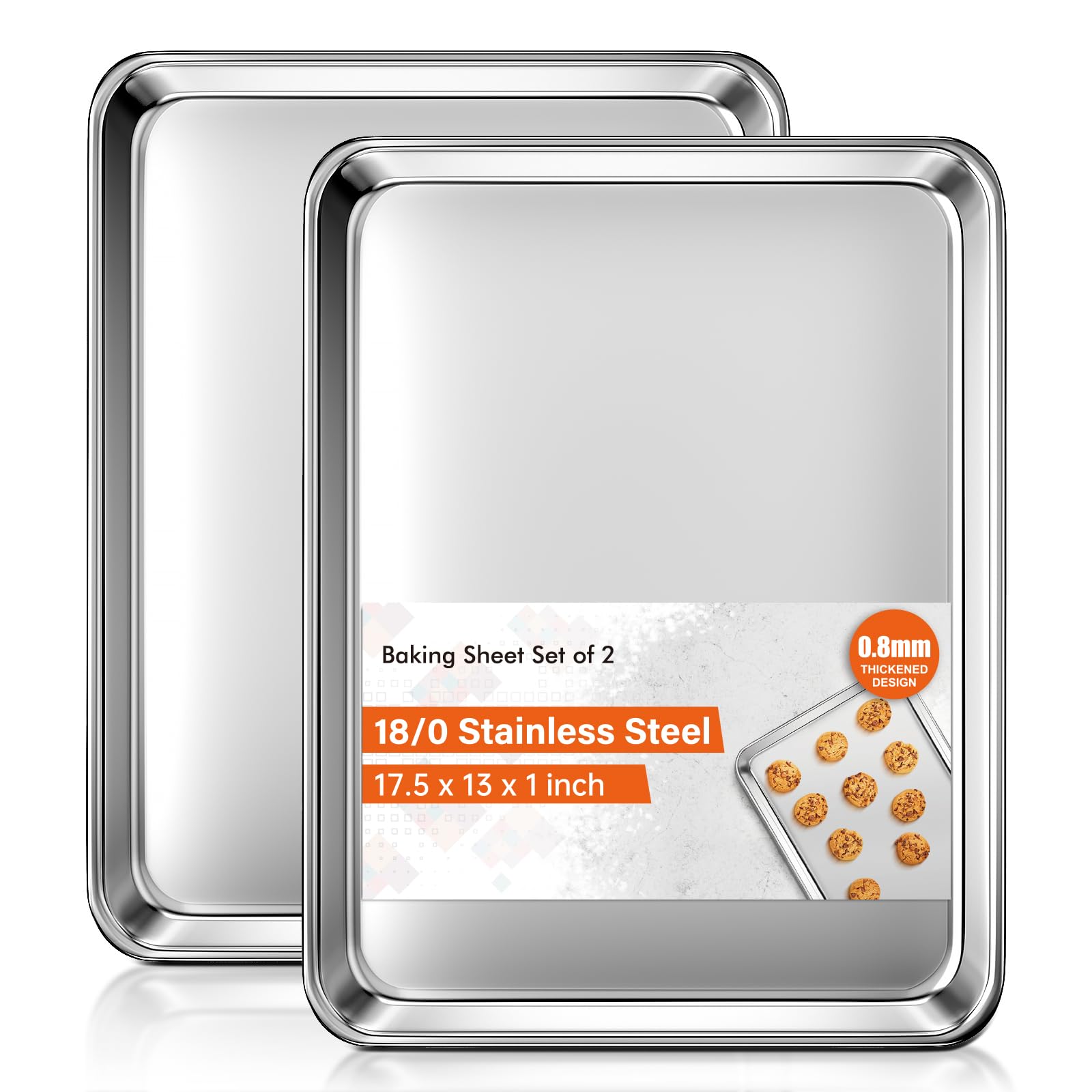 Sleek 18/0 stainless steel finish