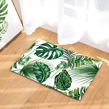 Starkwall Bademasse Tropical Monstera Blatter Gedruckt Suede
