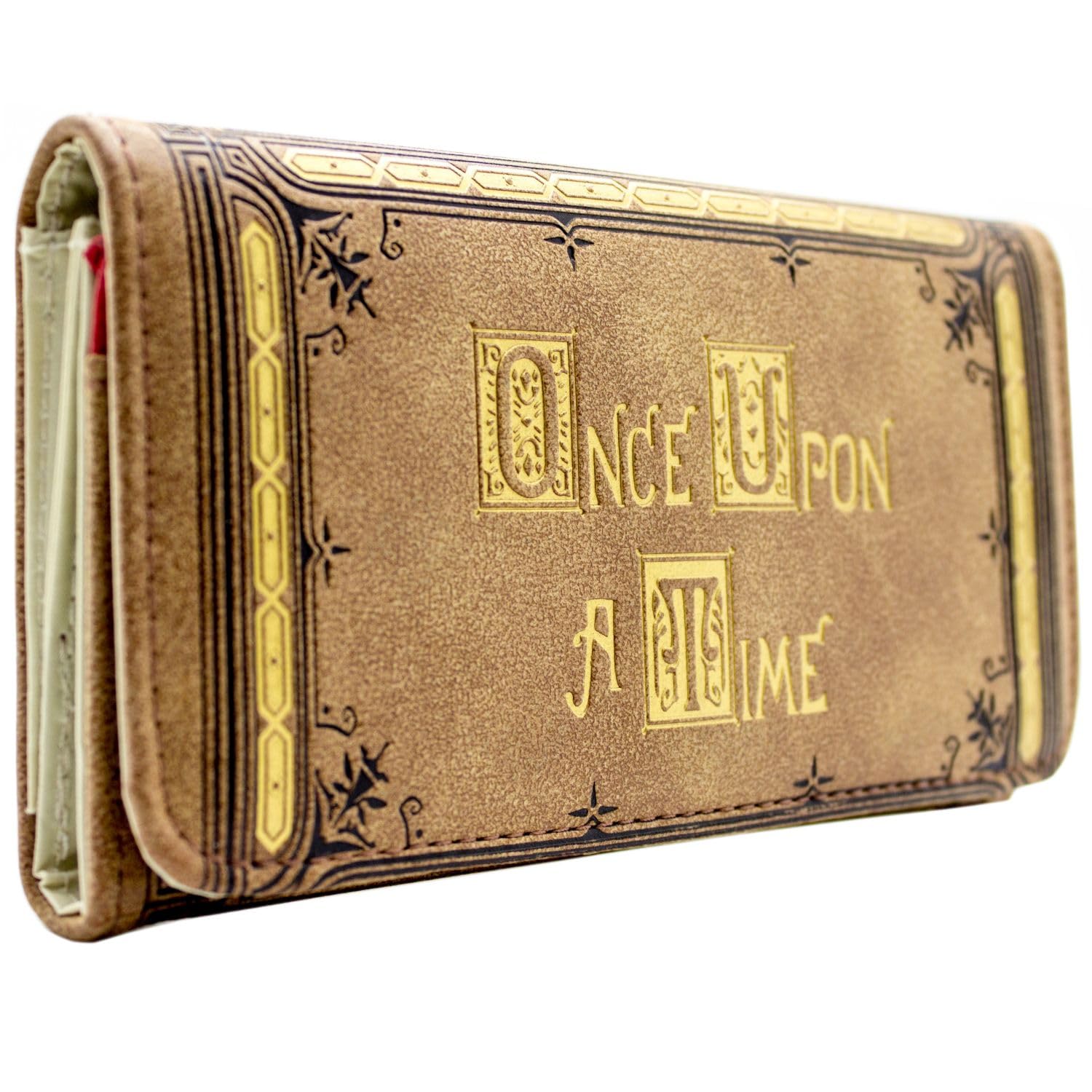 Once Upon a Time Fairytale Medieval Scroll Purse Tri-Fold Coin Pocket & Card Holder, Brown