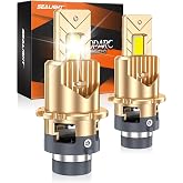 SEALIGHT D4S/D4R HID BULBS, HID Bulbs Plug and Play HID Xenon Bulbs, 6000K Cool White for HID Assembly, Pack of 2