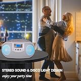 Gelielim Portable CD Player Boombox with Bluetooth FM Radio USB Remote view 6