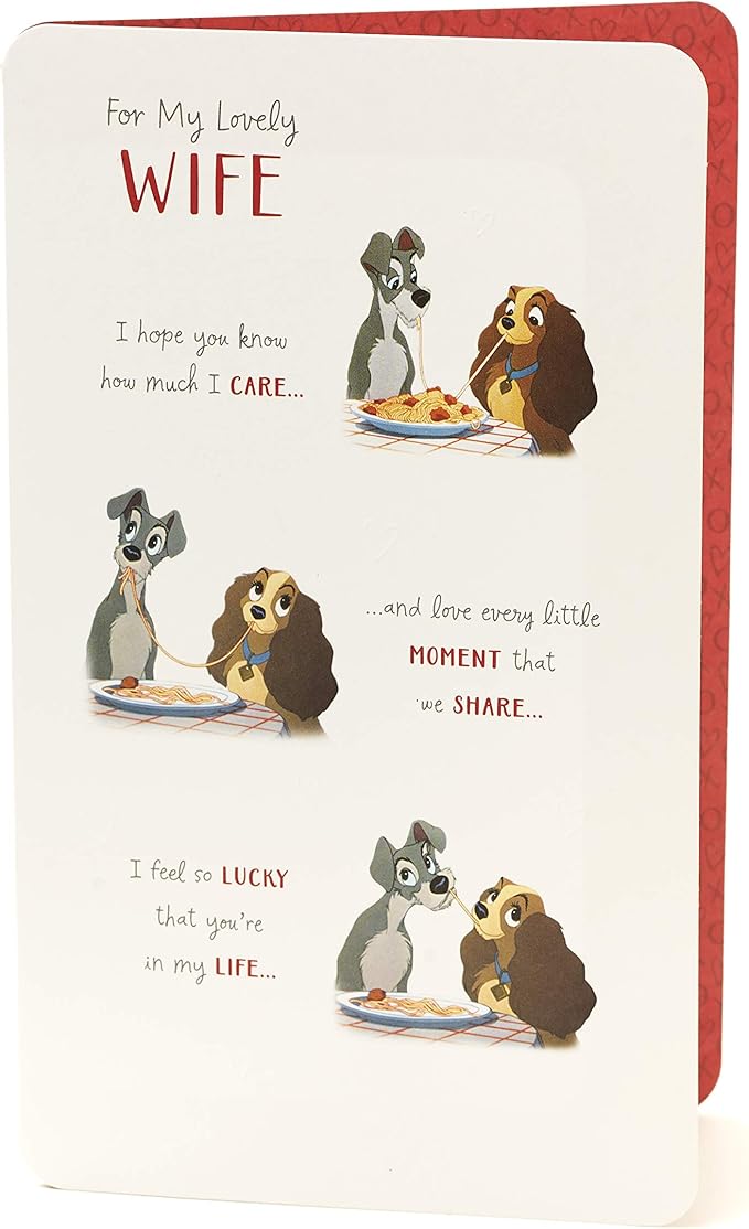 Biglietto Di Auguri Per La Moglie Con Frasi In Inglese Motivo Lilli E Il Vagabondo Moglie Signora Il Vagabondo Amazon It Cancelleria E Prodotti Per Ufficio