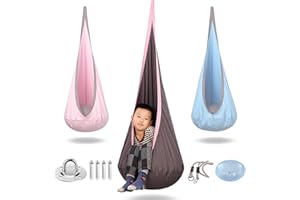 Kids Pod Swing Seat 100% Cotton Child Hammock Chair for Indoor and Outdoor Also Used for Hammock with Stand by TOPIND,Child's