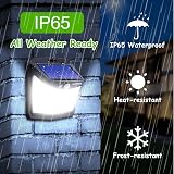 CLAONER 128LED Solar Motion Sensor Security Lights 4 Pack IP65 3 Modes view 5
