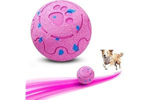 MORHANDISN Dog Toy Balls: Interactive Dog Ball, Self-Moving Dog Toy with Auto-Rolling & Bouncing, E-TPU Material, IP54 Waterproof, Motion-Activated, Christmas/New Year Gift for Small/Medium/Large Dogs (PINK)