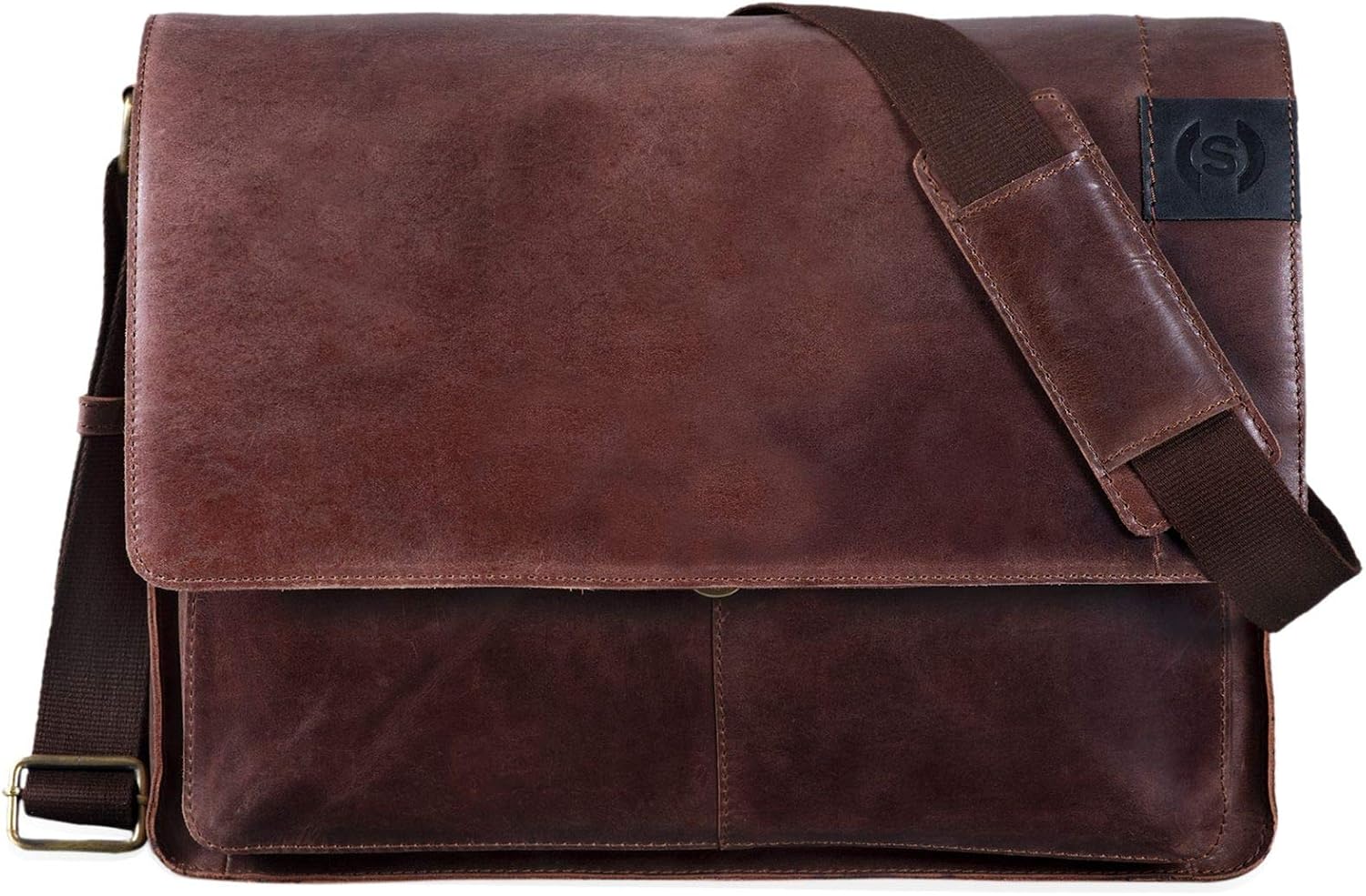 Valigeria STILORD Athos Borsa a tracolla da lavoro uomo donna in vera pelle  per PC 15,6 pollici Messenger A4 grande Portadocumenti per ufficio ed  università Colore:messina marrone urban-earth.co.uk