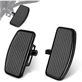 BAKAFOH D-shaped Driver Footboards Front Rider Foot Rest Floorboards for Indian Scout Sixty Bobber 2015-2025 Models Foot Pegs Accessories(Black, Stripe A)