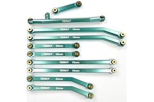 TEIRAY SCX24 Links Upgrades High Clearance RC Crawler Car Steering Rod Tie for SCX24 Gladiator 1/24 RC Crawler Car Axial AXI00005 10PCS (Apple Green)