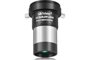 Alstar 1.25" 3x Short Focus Barlow Lens for Telescope Eyepiece