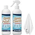 DINGSEN Resin Polishing Kit - 33.8 oz (16.9oz Pro Polish & 16.9oz Epoxy Cleaner Kit), Specially Formulated for Epoxy Resin, R