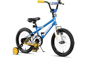 glengo 16 20 Inch Kids Bicycle, Kids Bike for Ages 4-12 Years Old Boys, Rider Height 40-61 Inch, BMX Style Children Bike with Adjustable Handlebar and Sponge Cover, Multiple Color