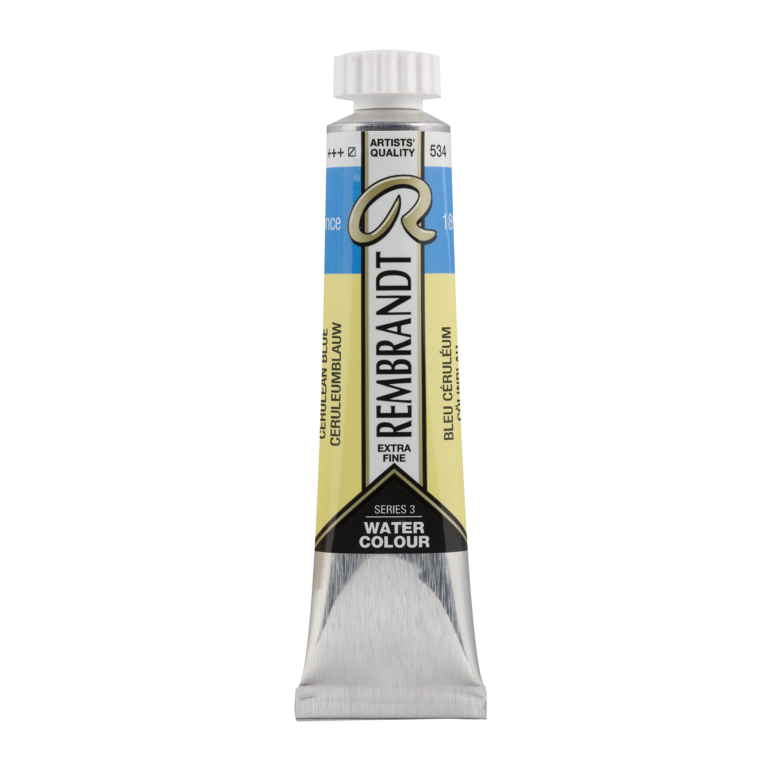 Rembrandt Watercolour Tube 20 ml - Cerulean Blue 534 - Professional Quality, High Lightfastness, Gum Arabic, Artist's Choice