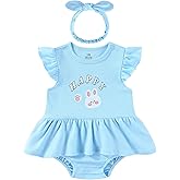 ZAVBABY Baby Girl Clothes Summer Ruffled Sleeve Romper Dresses Infant Outfit Set