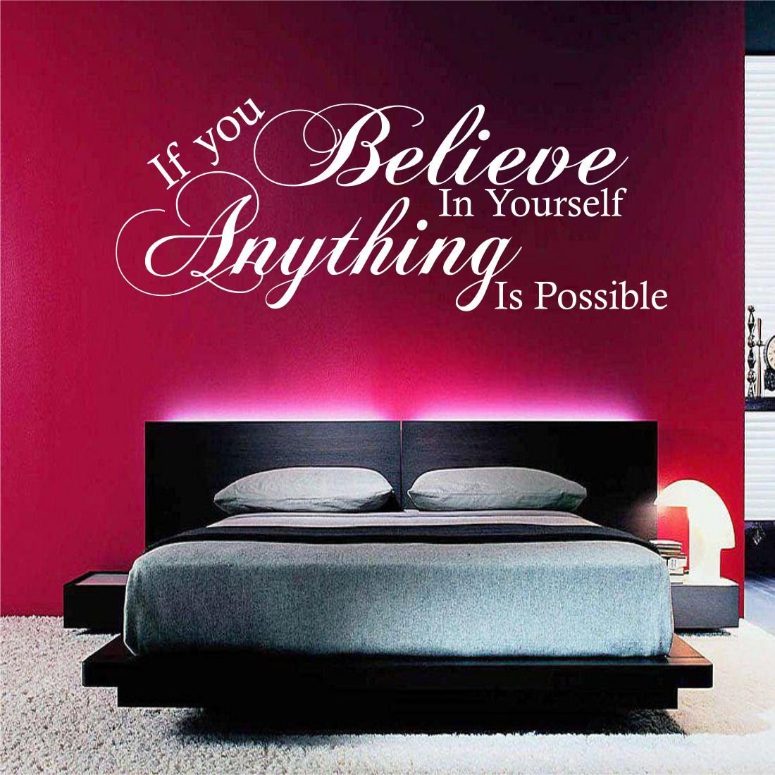Believe in Yourself Possible Wall Art Quote Sticker Mural Decal Transfer Print WSD449