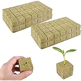 Naturezhen 112 Pcs Rockwool Grow Cubes (1.57"), Hydroponic Starter Plugs for Seedlings, Cloning & Soilless Cultivation, Premi