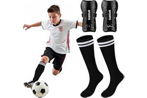 TAGVO Soccer Shin Guards and Socks for Toddler Kids Youth, Lightweight Soccer Shin Pads Protective Defender Gear for 3-5, 5-1