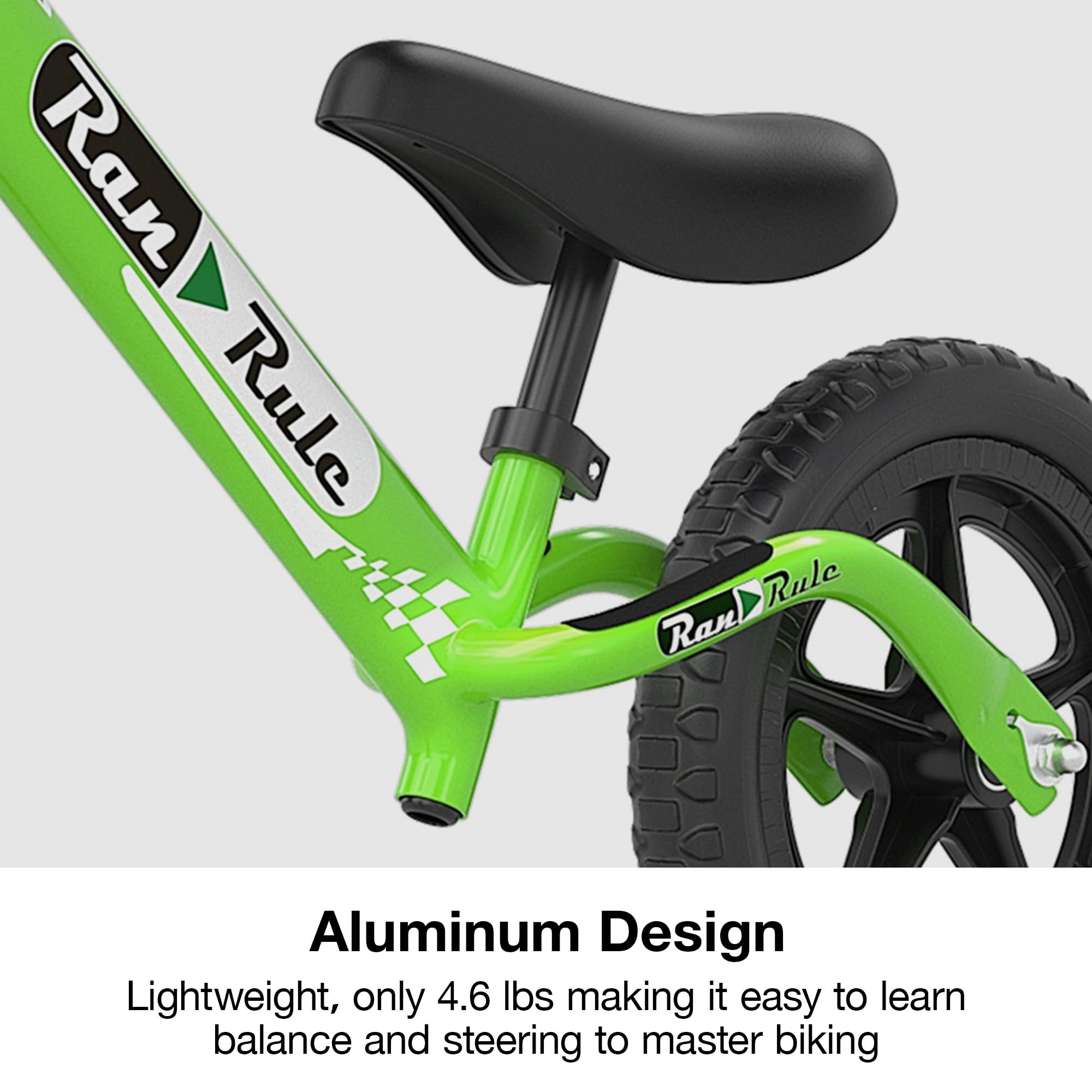 Royalbaby Kids Balance Bike Ultralight Durable Aluminum Alloy Frame 12 Inch EVA Wheel for Toddlers Age 2~5 Years