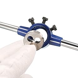 uxcell Round Die Stock Handle Wrench Set, 6-32 UNC