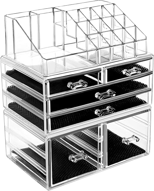 Amazon Com Hblife Makeup Organizer 3 Pieces Acrylic Cosmetic