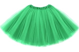 LAINLIGHT Tutus for Women, Adult Tutu Skirts for Women 4 Layered Classic Elastic Tulle Tutu Skirts Party Festival Running