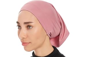 Ayisah Hijab Caps Underscarf for Women – Black Hijab Cap Underscarf Turban Dreadlocks Tube – Muslim Accessories Headscarf