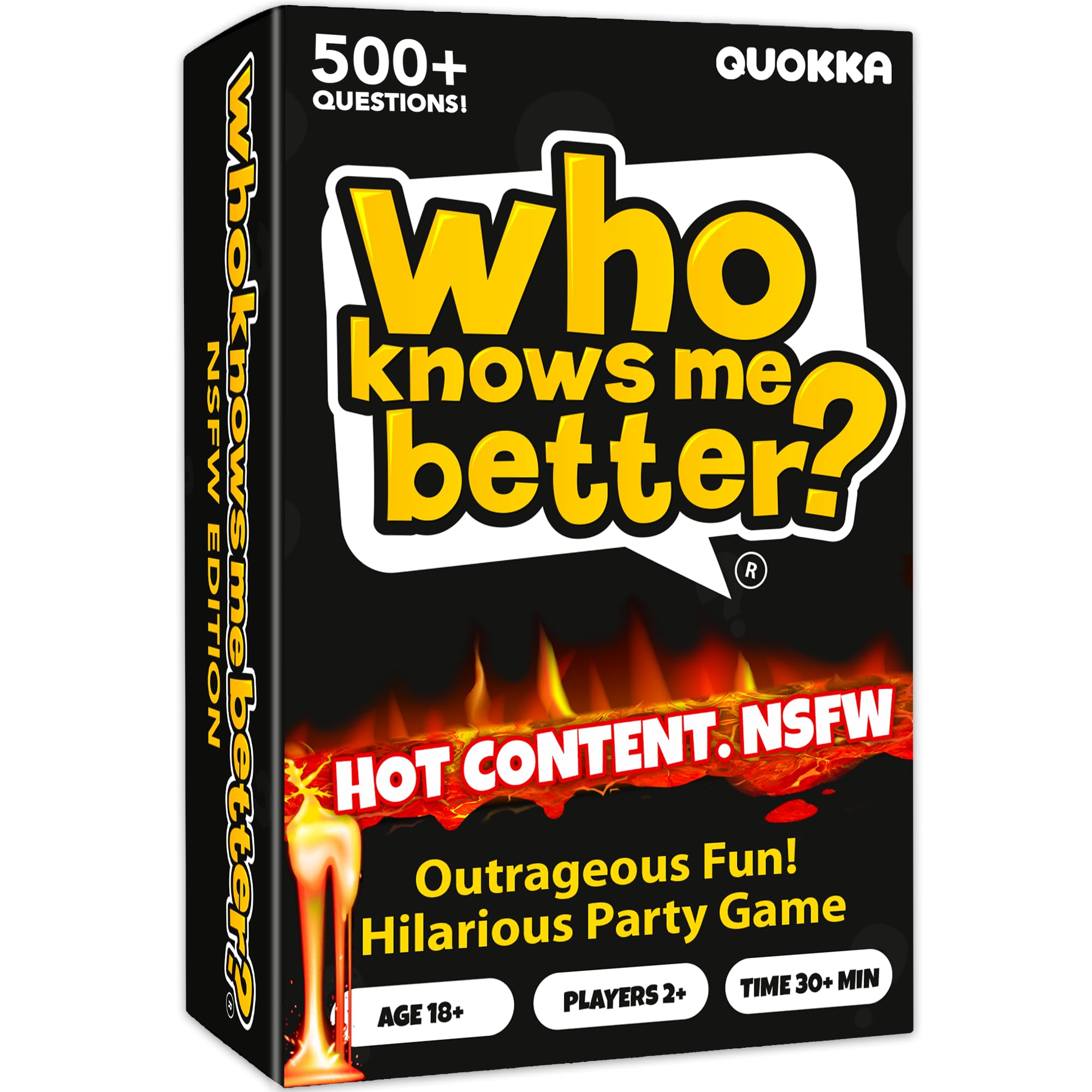 QUOKKA Card Games For Adults - Who Knows Me Better? NSFW Edition - Hilarious Party Game | Would You Rather? - Quiz Games For Adults Party — image 1