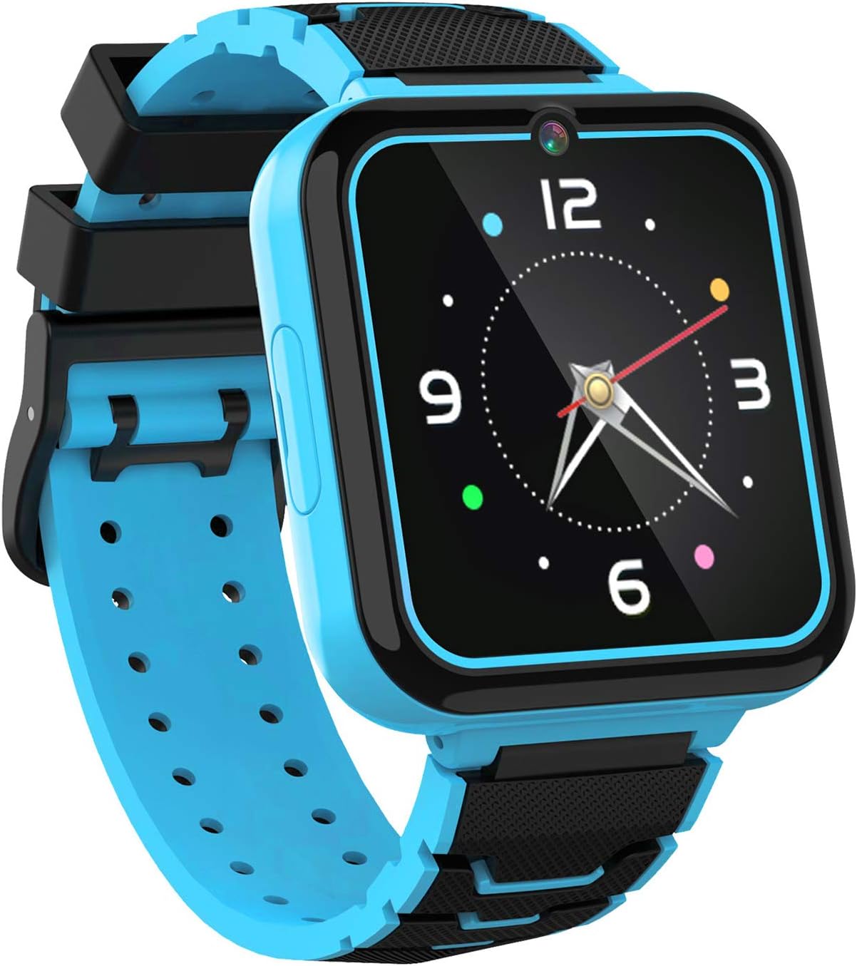 Smart Watch for Kids,Boys&Girls Watch with SOS Games Music Player Flashlight Camera Alarm Clock,Kids Watch Gifts for 3-12Y(Blue)