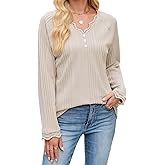 Quatrefox Long Sleeve Shirts for Women Cute Tunic Tops Loose Fit Dressy V Neck Pullover Basic Sweaters for Women 2025