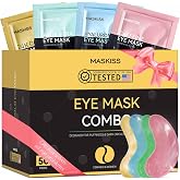 Maskiss Under Eye Patches(50 Pairs), 24K Gold, Caffeine, Hyaluronic Acid, Aloe Vera Eye Masks for Dark Circles Puffy Eyes Und