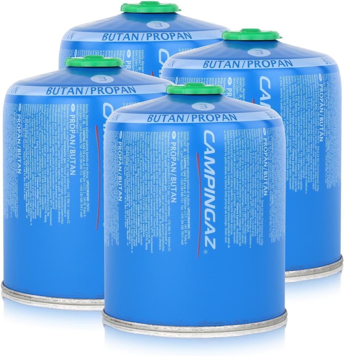 Campingaz Ventil-Gaskartusche CV470 Plus 450g - Butan/Propan Gas (4er Pack)
