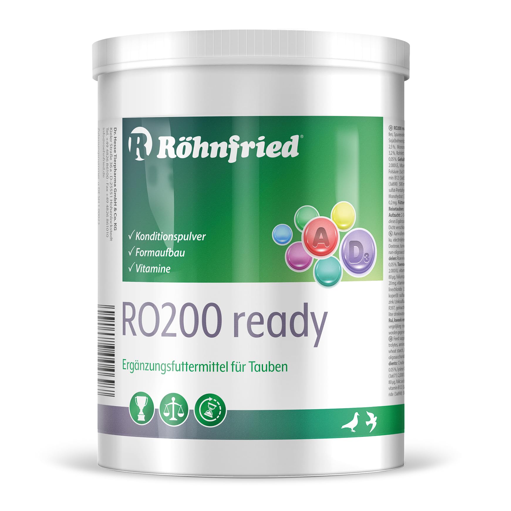 Röhnfried RO 200 Ready – for Mould Building for Carrier Pigeons for Flight Day (600 g)