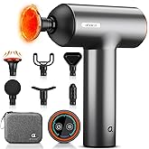 arboleaf Thermal Massage Gun Deep Tissue with Heat 6 Replacements | Handheld Muscle Percussion Massager with Full-Metal Head, For Athletes Pain Relief, Relax, Gifts for Men and Women