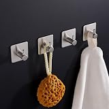 AIKZIK 4 Pack Self Adhesive Hooks 8kg Stainless Steel Bathroom Kitchen view 6