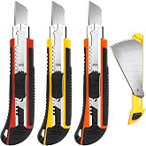 TIFICAL 3Pack Box Cutter Retractable, Snap Off Utility Knife, Razor Knife | 18mm ultra sharp blade, quick change blade, box opener tool and exacto knife for DIY, office, arts, crafts, home and cartons