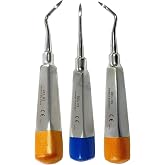 ArTlAb-Premium Dental Elevators Etracting Extraction Osteotome Periotome Luxating Elevator Apical Spade Cryer Proximator Elevator Oral Implant, Root Extraction (HEIDBRINK Root TIP Pick Set of 3)